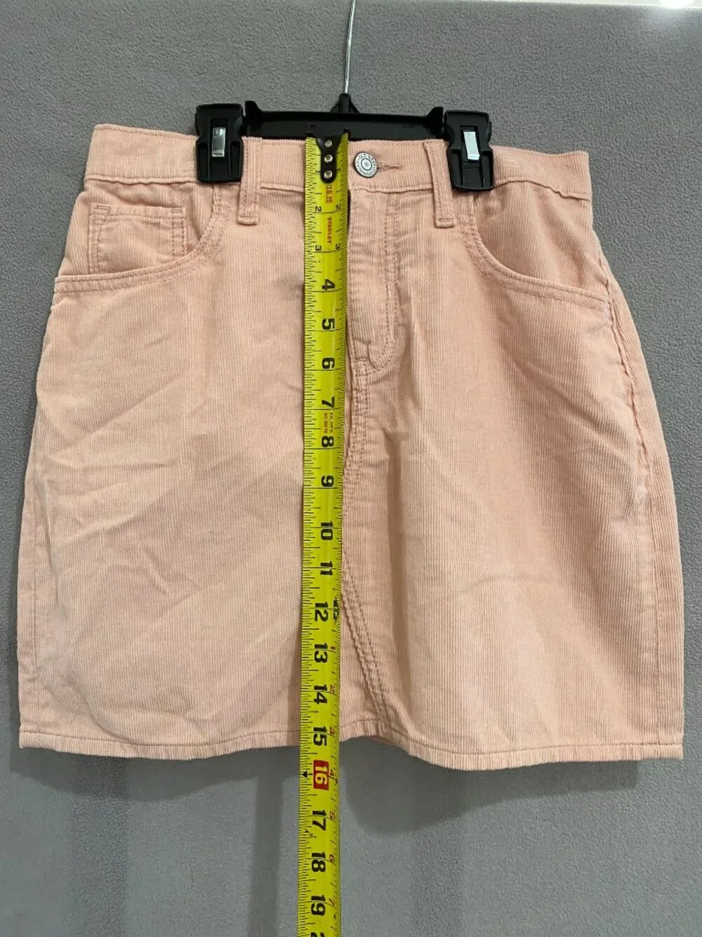 Old Navy Girls XL 14-16 Blush Pink Corduroy Skirt Cotton A-Line Button Front